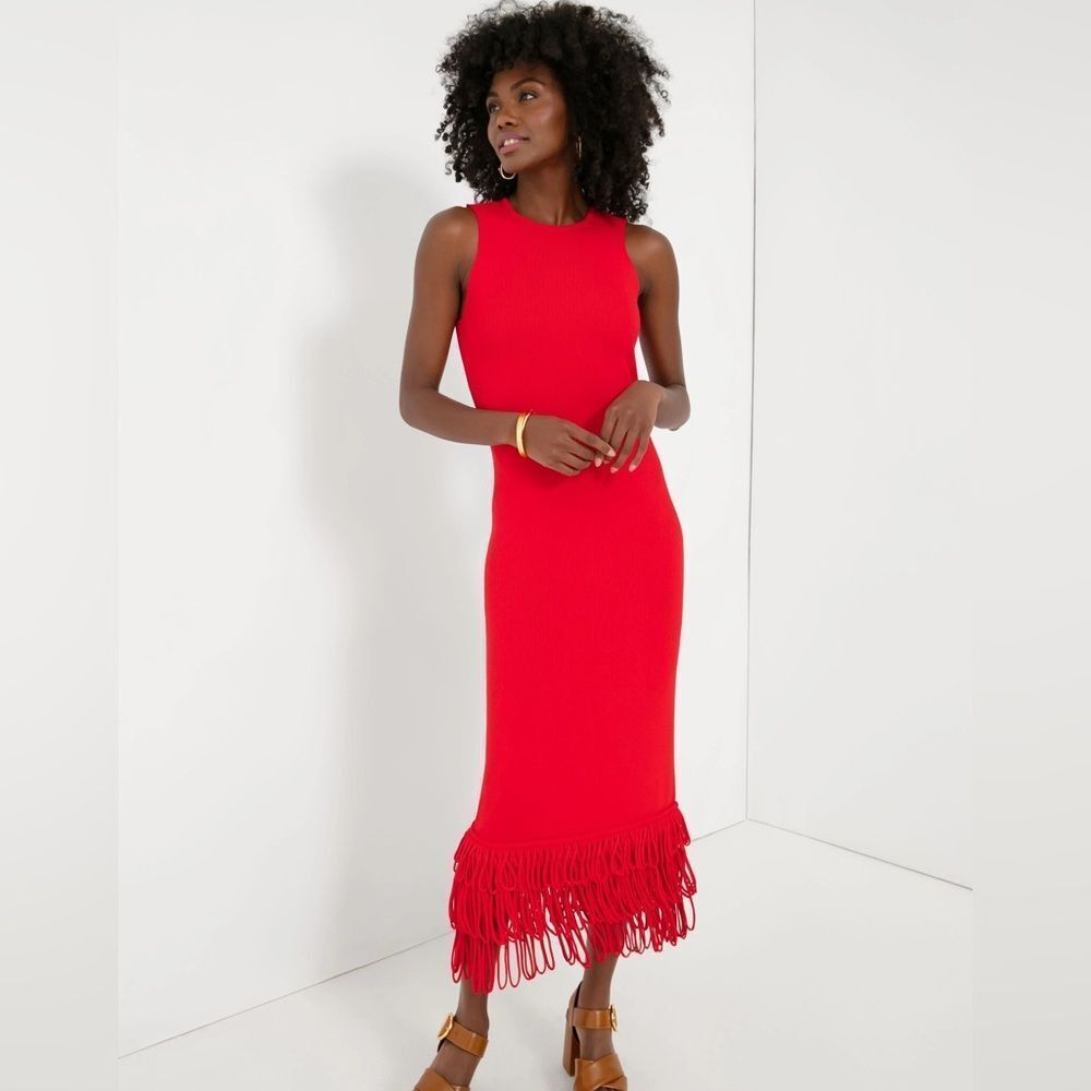 ⭕️ SIMON MILLER Cherry Albers Dress Red Medium NEW
